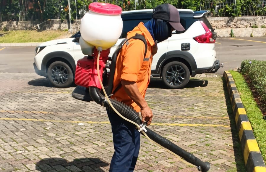 perawatan paving blok di parkiran